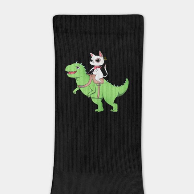 Funny Cat Riding Dinosaur, Love Cats by logiamerch