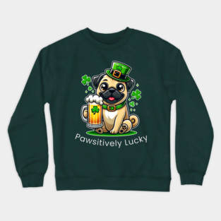 St. Patrick’s Day Pug Crewneck Sweatshirt