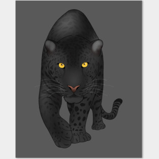 Black Jaguar Panther, Big Cat Art Posters and Art