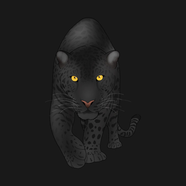 Black Jaguar Panther, Big Cat Art by logiamerch