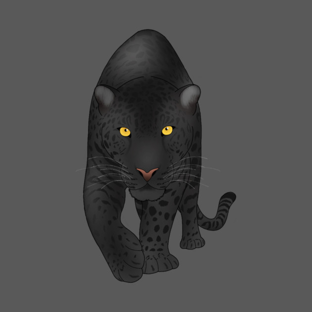 Black Jaguar Panther, Big Cat Art by logiamerch