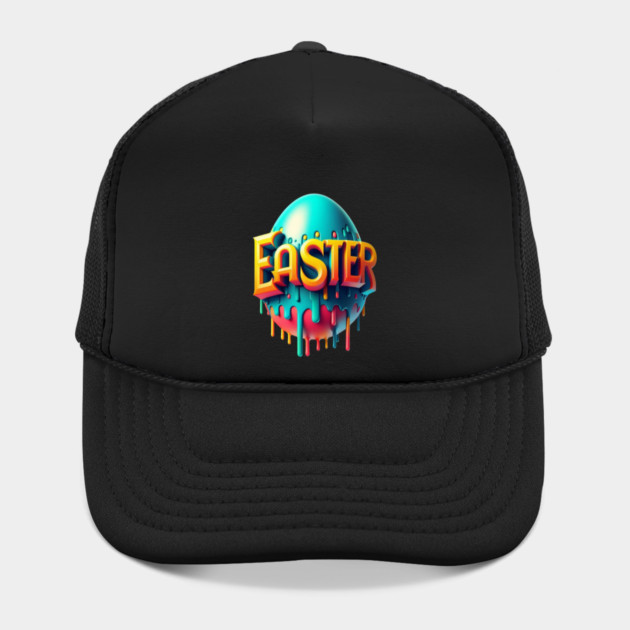 Vintage Easter Egg – Retro Text Easter Design with Dropping Colors by Ben's Store 1