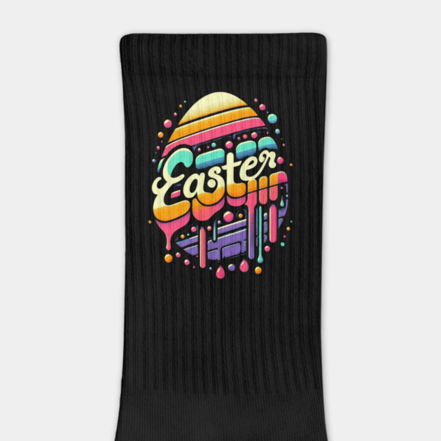 Vintage Easter Egg – Retro Easter Design with Dropping Colors by Ben's Store 1
