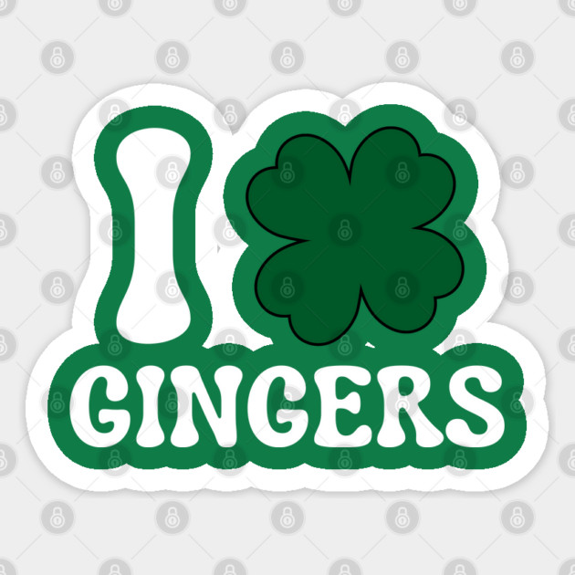 I Love Gingers Sticker by Creatifly Graphic Tees