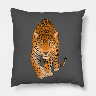 Jaguar Panther, Big Cat Art Pillow