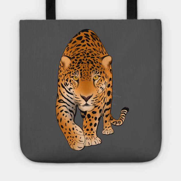 Jaguar Panther, Big Cat Art Tote by logiamerch