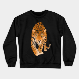 Jaguar Panther, Big Cat Art Crewneck Sweatshirt