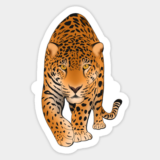 Jaguar Panther, Big Cat Art Sticker by logiamerch