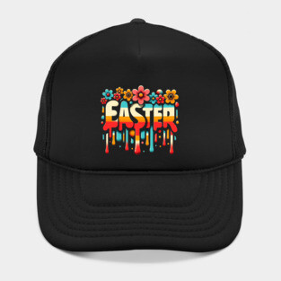 Vintage Easter Floral – Retro Easter Design for a Timeless Holiday Hat
