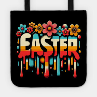 Vintage Easter Floral – Retro Easter Design for a Timeless Holiday Tote