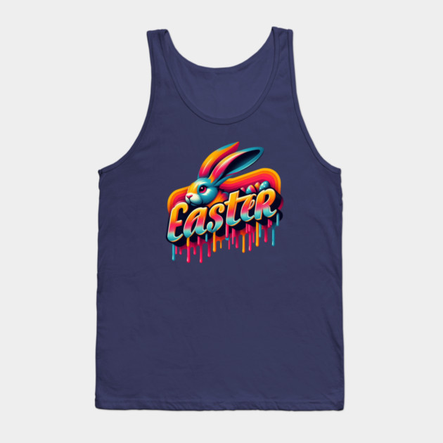Vintage Easter Bunny – Retro Design for a Classic Celebration Tank Top by Ben's Store 1