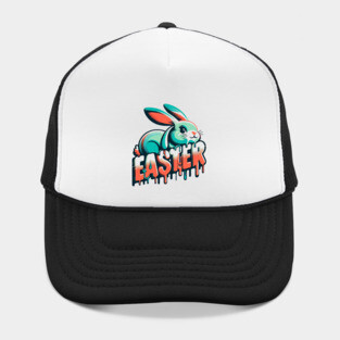 Easter Bunny –Vintage Design with Retro Text for a Classic Celebration Hat