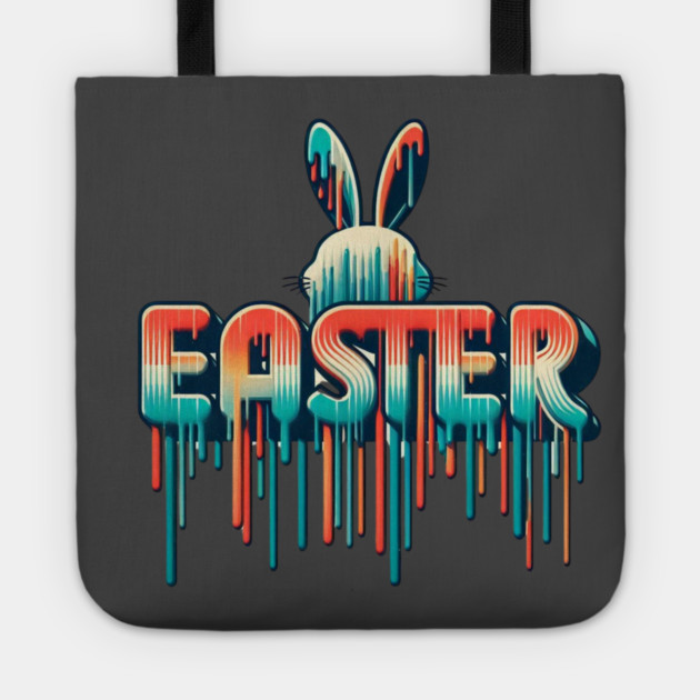 Easter Retro Vintage Bunny Old-School Tote by Ben's Store 1