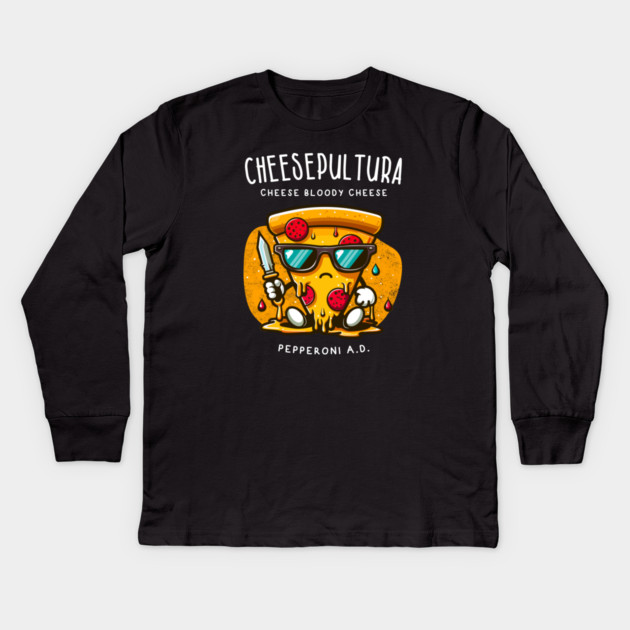 CHEESEPULTURA Kids Long Sleeve T-Shirt by Fabrik