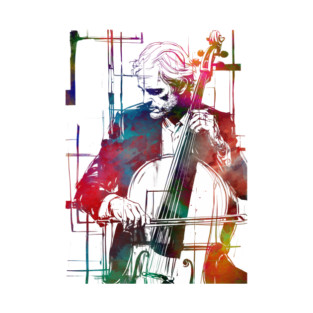 Double bass music art T-Shirt