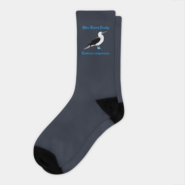 Blue Footed Booby Embrace Uniqueness. Socks by DonWillisJrArt