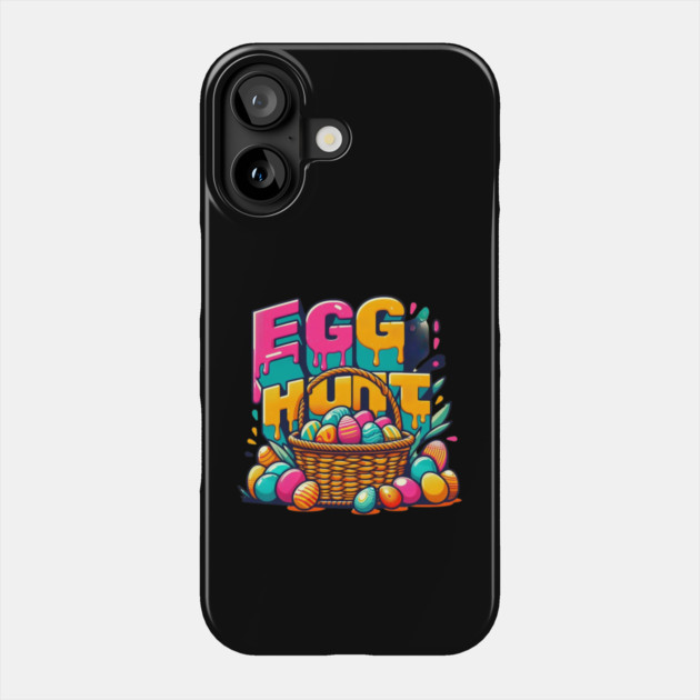EGG HUNT – Retro Style Easter Happiness Phone Case by Ben's Store 1