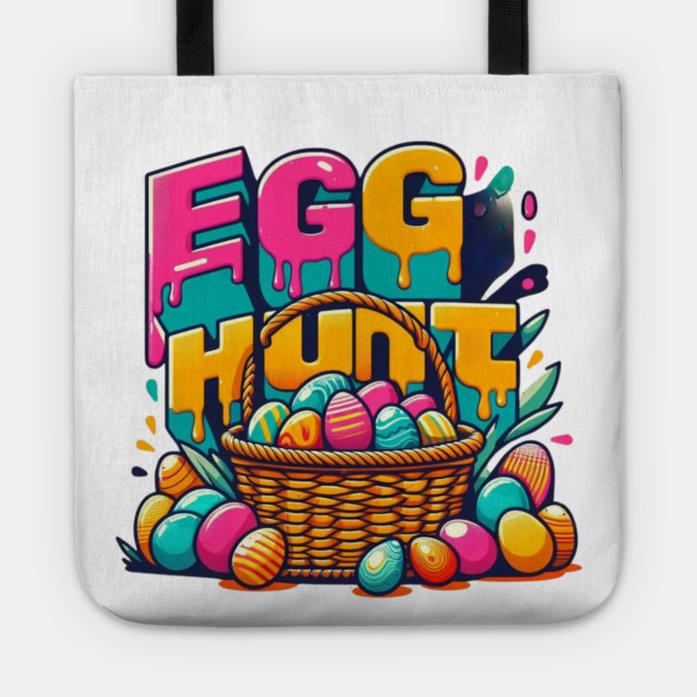EGG HUNT – Retro Style Easter Happiness Tote by Ben's Store 1