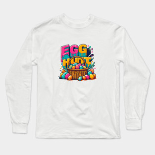 EGG HUNT – Retro Style Easter Happiness Long Sleeve T-Shirt