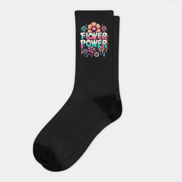 Flower Power – Retro Style for Peace and Love Socks by Ben's Store 1