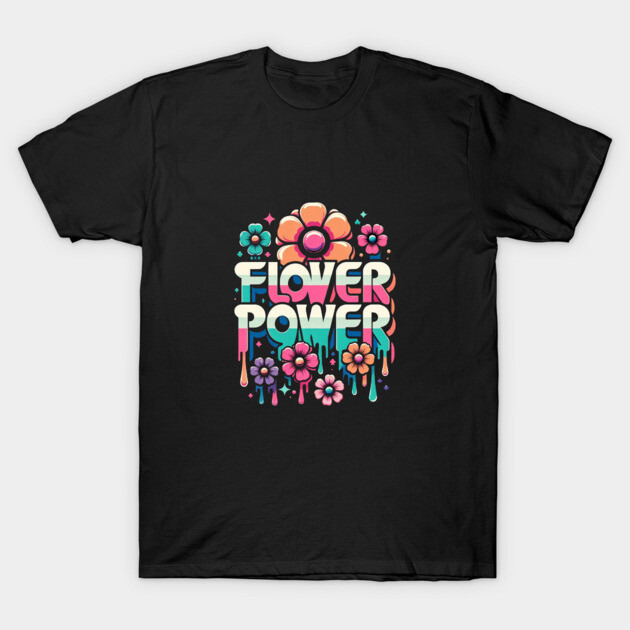Flower Power – Retro Style for Peace and Love T-Shirt by Ben's Store 1