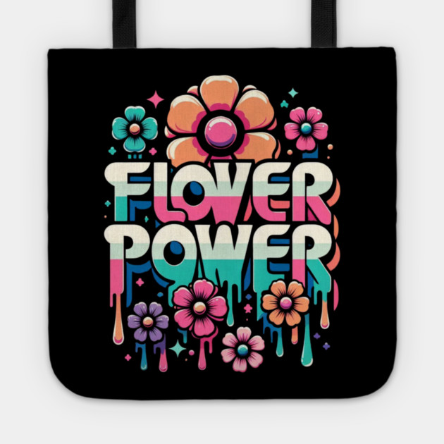Flower Power – Retro Style for Peace and Love Tote by Ben's Store 1