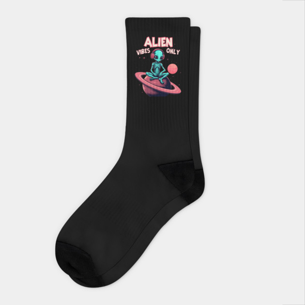 Alien Vibes Only Socks by Urbanprint