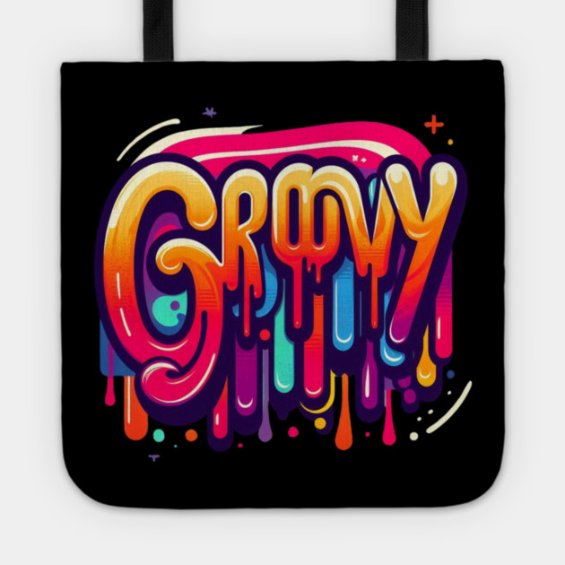 Groovy – Retro Style Tee for Vintage Vibes Tote by Ben's Store 1