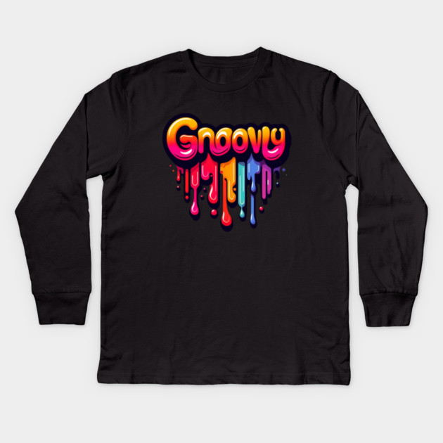 Groovy – Retro Style for Vintage Vibes Kids Long Sleeve T-Shirt by Ben's Store 1