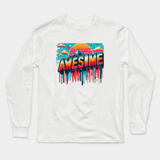 Awesome – Retro Style for Timeless Cool Long Sleeve T-Shirt