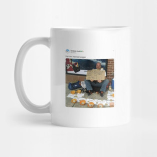 Harvard-Trained Beggar: Religious Charity Showdown Mug