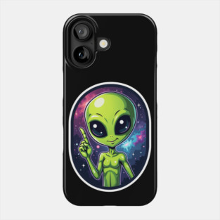 Cosmic Command: The Pointing Alien Phone Case