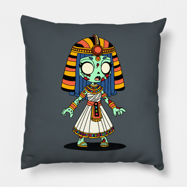 Cute Egyptian Zombie Pillow by H. R. Sinclair
