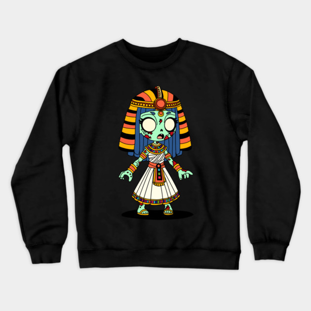 Cute Egyptian Zombie Crewneck Sweatshirt by H. R. Sinclair
