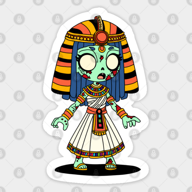 Cute Egyptian Zombie Sticker by H. R. Sinclair