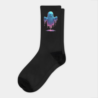 Dripping Ghost Graphic Tee Socks