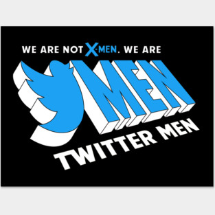 Dave Sim's Twitter Men Logo (Blue) Posters and Art