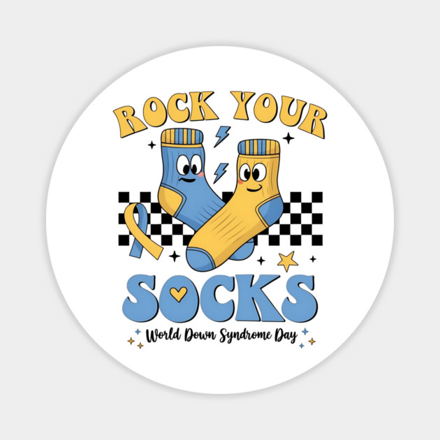 Rock Your Socks – World Down Syndrome Awareness Day Magnet by ArtistTee ⭐⭐⭐⭐⭐