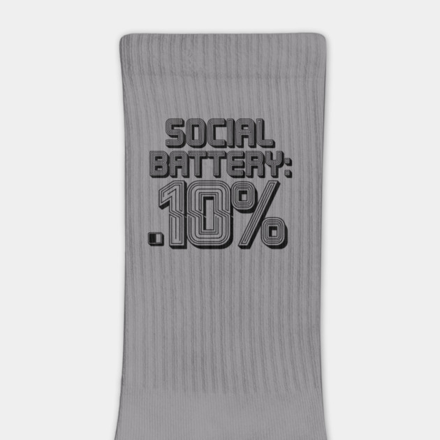 Social Battery Low - Introvert Energy Drained Funny Tee by Stylish Shirt