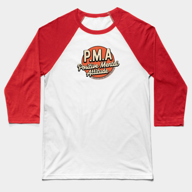 PMA - Positive Mental Attitude Baseball T-Shirt by Pete the Cat Guy