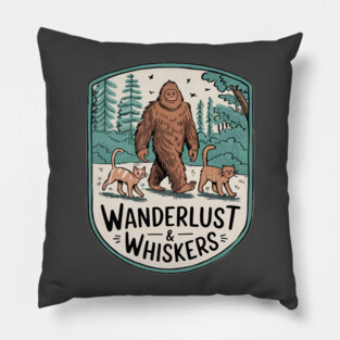 Wanderlust & Whiskers Pillow