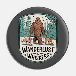 Wanderlust & Whiskers Pin