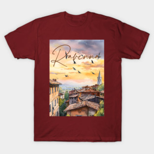 Ravenna Italy Watercolor Print – Historic European Travel Art T-Shirt