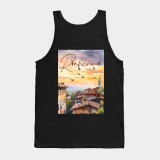 Ravenna Italy Watercolor Print – Historic European Travel Art Tank Top