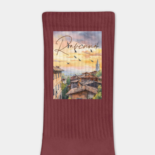 Ravenna Italy Watercolor Print – Historic European Travel Art by TuncGK