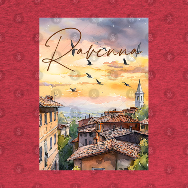 Ravenna Italy Watercolor Print – Historic European Travel Art by TuncGK