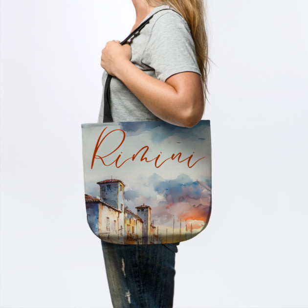 Rimini Italy Watercolor Art – Adriatic Coast Travel Print by TuncGK