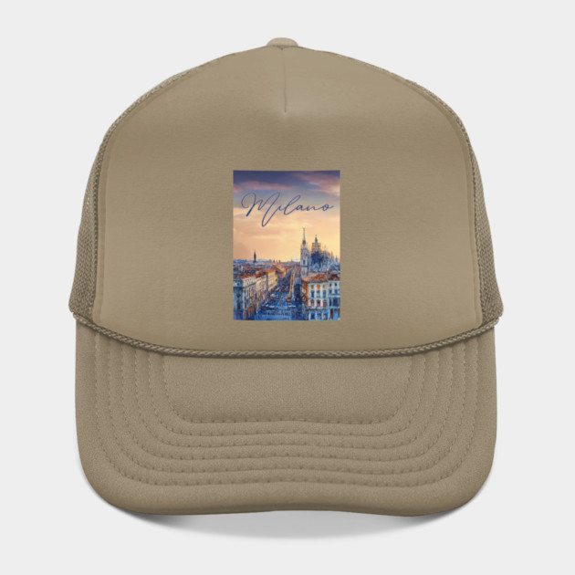 Milan Duomo Skyline Watercolor Print – Italy Travel Poster by TuncGK