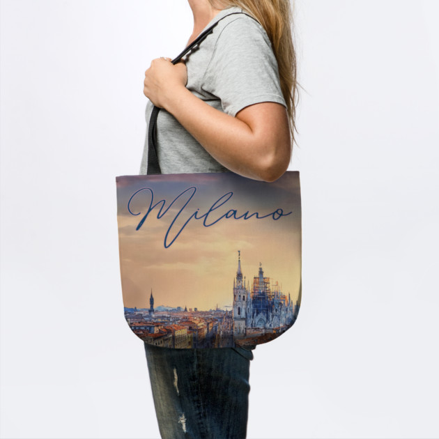 Milan Duomo Skyline Watercolor Print – Italy Travel Poster by TuncGK