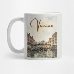 Venice Grand Canal Watercolor Painting – Romantic Italy Wall Art Mug